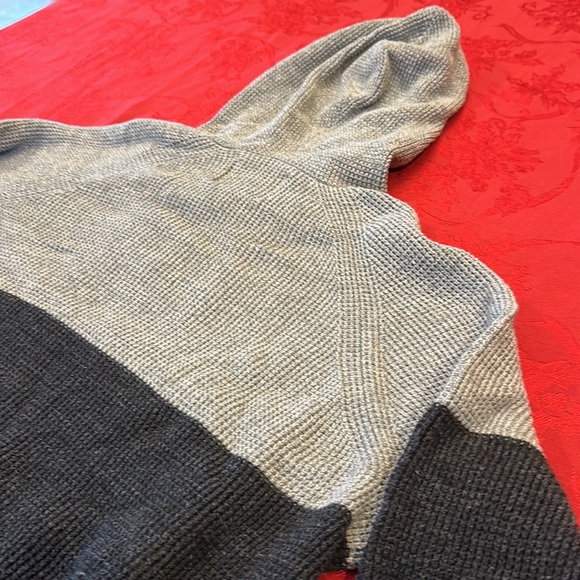 American eagle pullover hooded drawstring sweater size LT color blue grey - Picture 10 of 10